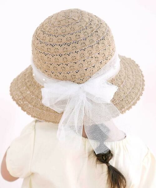 SLAP SLIP / スラップ スリップ ハット | パール付きキラキラチュールリボンハット(48~54cm) | 詳細8
