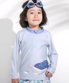 ボーイズ 4才～7才)Polo ベア フーデッド ラッシュ ガード