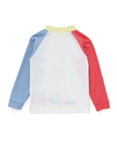 SLAP SLIP / スラップ スリップ 水着・スイムグッズ | はたらくくるまうみのいきもの恐竜ドドーンとモチーフプリントハーフジップラッシュガード(90~130cm) | 詳細1