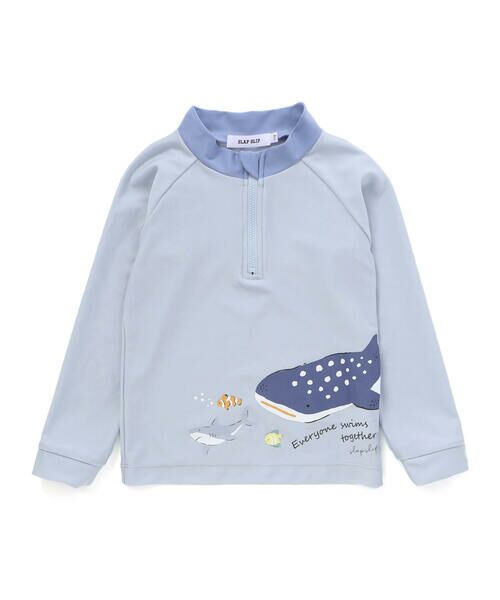 SLAP SLIP / スラップ スリップ 水着・スイムグッズ | はたらくくるまうみのいきもの恐竜ドドーンとモチーフプリントハーフジップラッシュガード(90~130cm) | 詳細6