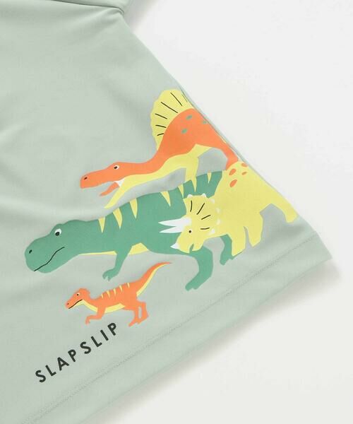 SLAP SLIP / スラップ スリップ 水着・スイムグッズ | はたらくくるまうみのいきもの恐竜ドドーンとモチーフプリントハーフジップラッシュガード(90~130cm) | 詳細18