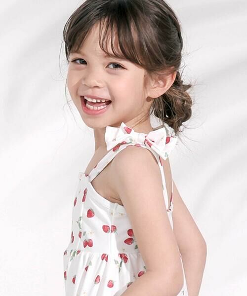 SLAP SLIP / スラップ スリップ 水着・スイムグッズ | 【お揃い】肩リボンフルーツ総柄ワンピース型スイムウェア(90~130cm) | 詳細4