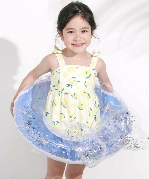 SLAP SLIP / スラップ スリップ 水着・スイムグッズ | 【お揃い】肩リボンフルーツ総柄ワンピース型スイムウェア(90~130cm) | 詳細10