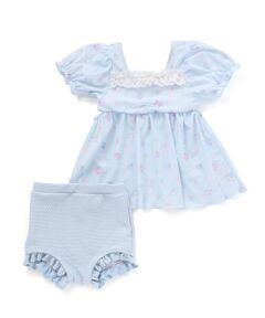 SLAP SLIP / スラップ スリップ 水着・スイムグッズ | シェル柄フロントレースパフスリーブセパレート型スイムウェア(90~130cm)