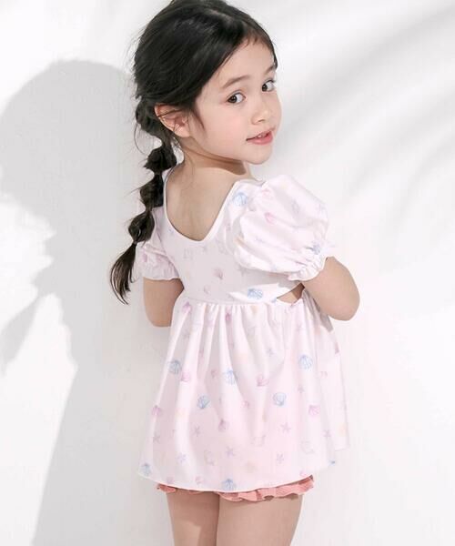 SLAP SLIP / スラップ スリップ 水着・スイムグッズ | シェル柄フロントレースパフスリーブセパレート型スイムウェア(90~130cm) | 詳細3