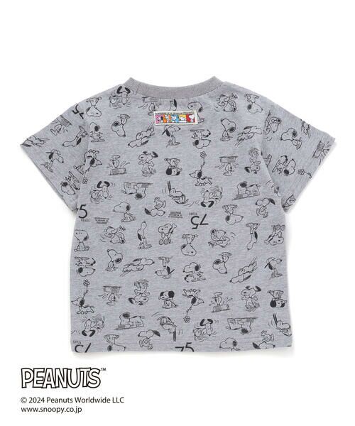 SLAP SLIP / スラップ スリップ Tシャツ | 【PEANUTS×SLAP SLIP】75周年スヌーピーいっぱいポケット付き総柄Tシャツ(80~130cm) | 詳細6