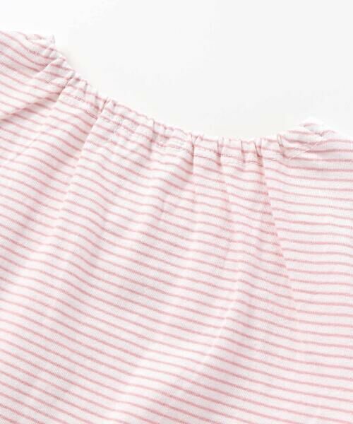 SLAP SLIP / スラップ スリップ Tシャツ | スカラップ襟後ろゴム無地ボーダーTシャツ(80~130cm) | 詳細12