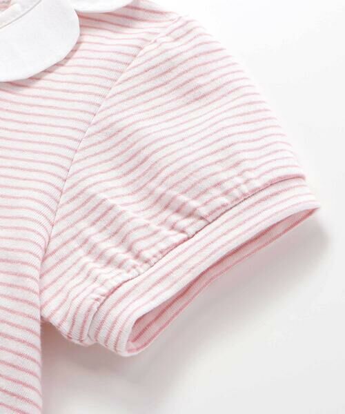 SLAP SLIP / スラップ スリップ Tシャツ | スカラップ襟後ろゴム無地ボーダーTシャツ(80~130cm) | 詳細13