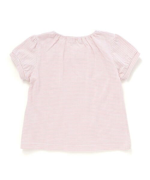 SLAP SLIP / スラップ スリップ Tシャツ | スカラップ襟後ろゴム無地ボーダーTシャツ(80~130cm) | 詳細9