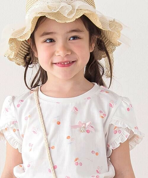 SLAP SLIP / スラップ スリップ Tシャツ | 【お揃い】アイスチェリーレモン総柄フリル袖Tシャツ(80~130cm) | 詳細4