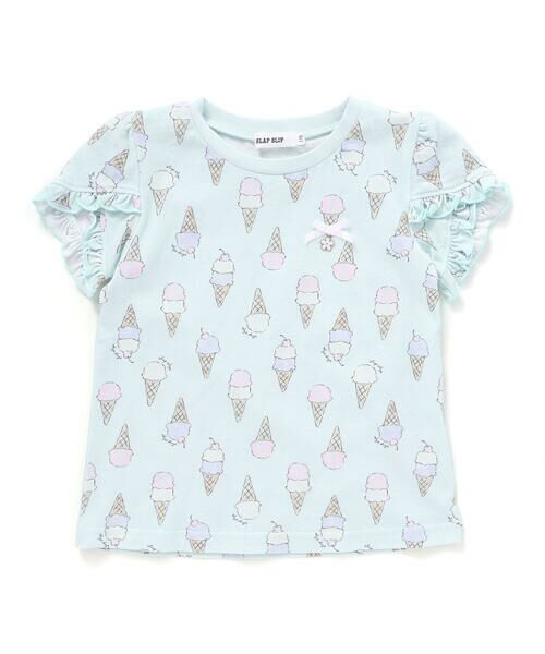 SLAP SLIP / スラップ スリップ Tシャツ | 【お揃い】アイスチェリーレモン総柄フリル袖Tシャツ(80~130cm) | 詳細12