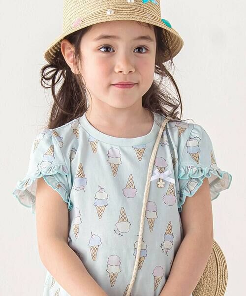 SLAP SLIP / スラップ スリップ Tシャツ | 【お揃い】アイスチェリーレモン総柄フリル袖Tシャツ(80~130cm) | 詳細11