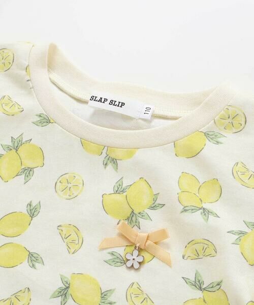 SLAP SLIP / スラップ スリップ Tシャツ | 【お揃い】アイスチェリーレモン総柄フリル袖Tシャツ(80~130cm) | 詳細16