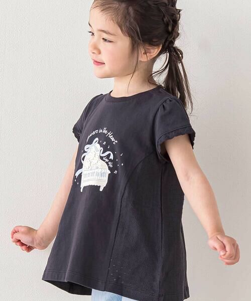 SLAP SLIP / スラップ スリップ Tシャツ | ピアノアイスサイド切り替えAラインTシャツ(80~130cm) | 詳細3