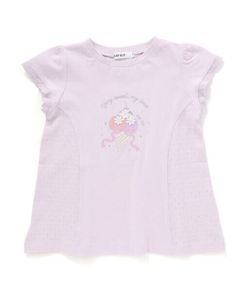 SLAP SLIP/スラップ スリップ ピアノアイスサイド切り替えAラインTシャツ(80~130cm) パープル系(アイス) 110cm SLAP SLIP/スラップ スリップ ピアノアイスサイド切り替えAラインTシャツ(80~130cm) パープル系(アイス) 110cm