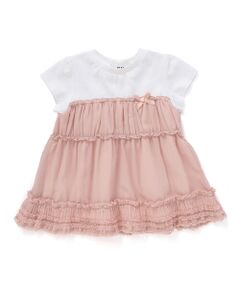 SLAP SLIP / スラップ スリップ Tシャツ | くしゅっとギャザーシフォンビスチェドッキングTシャツ(80~130cm)