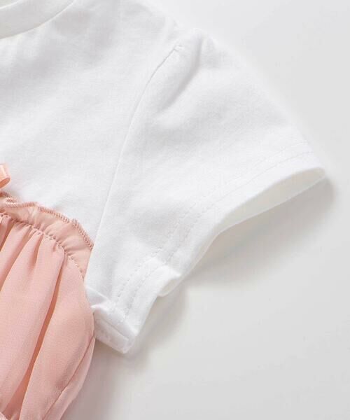 SLAP SLIP / スラップ スリップ Tシャツ | くしゅっとギャザーシフォンビスチェドッキングTシャツ(80~130cm) | 詳細4