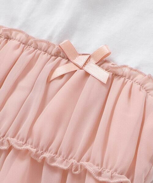 SLAP SLIP / スラップ スリップ Tシャツ | くしゅっとギャザーシフォンビスチェドッキングTシャツ(80~130cm) | 詳細5