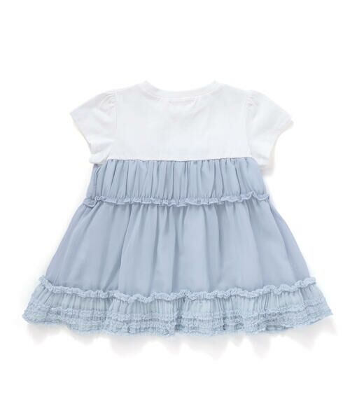 SLAP SLIP / スラップ スリップ Tシャツ | くしゅっとギャザーシフォンビスチェドッキングTシャツ(80~130cm) | 詳細14