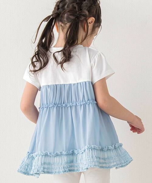 SLAP SLIP / スラップ スリップ Tシャツ | くしゅっとギャザーシフォンビスチェドッキングTシャツ(80~130cm) | 詳細12