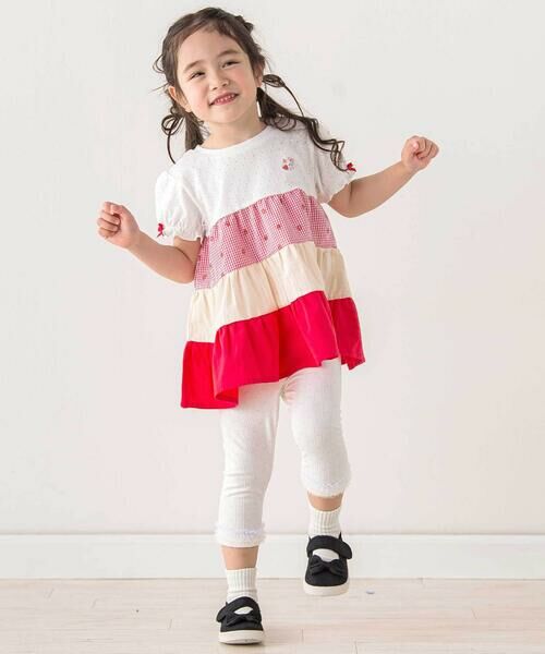 SLAP SLIP / スラップ スリップ Tシャツ | 【お揃い】レモンイチゴフルーツ柄ティアードチュニック(80~130cm) | 詳細2