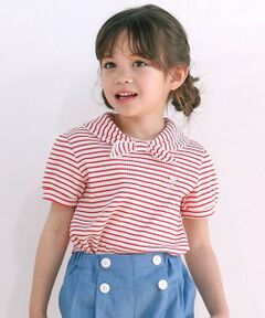 SLAP SLIP / スラップ スリップ Tシャツ | リボン襟マリン風ボーダーTシャツ(80~130cm)