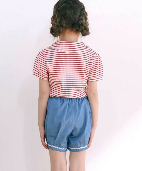 SLAP SLIP / スラップ スリップ Tシャツ | リボン襟マリン風ボーダーTシャツ(80~130cm) | 詳細2