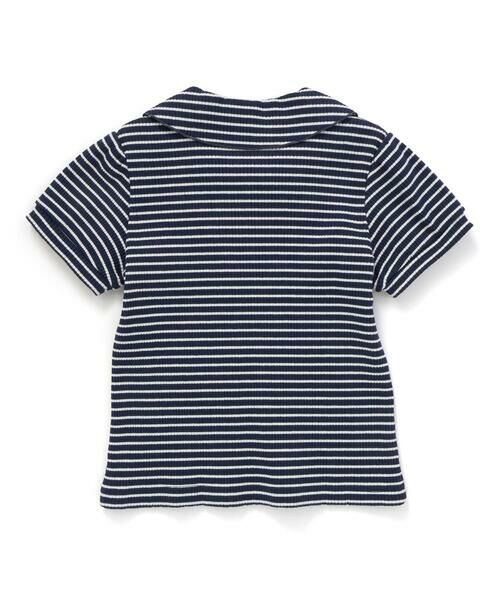 SLAP SLIP / スラップ スリップ Tシャツ | リボン襟マリン風ボーダーTシャツ(80~130cm) | 詳細10