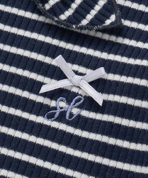 SLAP SLIP / スラップ スリップ Tシャツ | リボン襟マリン風ボーダーTシャツ(80~130cm) | 詳細13