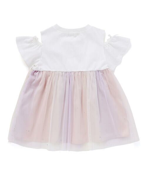 SLAP SLIP / スラップ スリップ Tシャツ | キラキラチュール切り替え肩あきトップス(80~130cm) | 詳細5