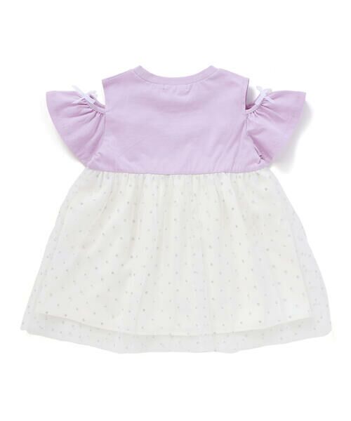 SLAP SLIP / スラップ スリップ Tシャツ | キラキラチュール切り替え肩あきトップス(80~130cm) | 詳細11