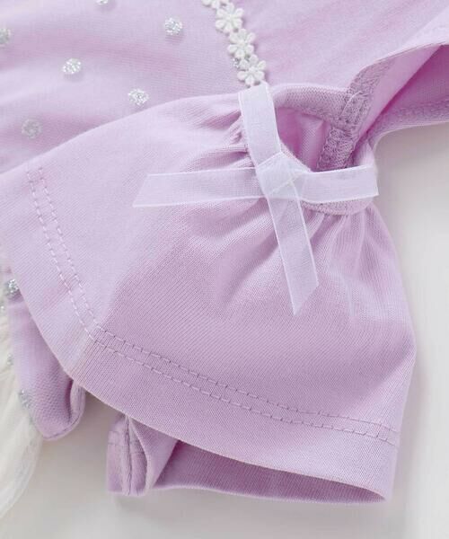 SLAP SLIP / スラップ スリップ Tシャツ | キラキラチュール切り替え肩あきトップス(80~130cm) | 詳細15