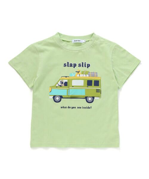 SLAP SLIP/スラップ スリップ くるま仕掛けめくる知育フリップTシャツ(80~120cm) グリーン 80cm SLAP SLIP/スラップ スリップ くるま仕掛けめくる知育フリップTシャツ(80~120cm) グリーン 80cm