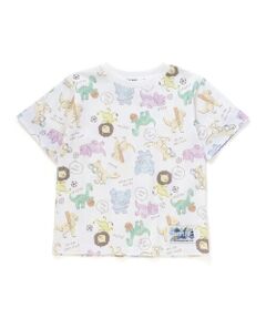 SLAP SLIP / スラップ スリップ Tシャツ | 【お揃い】くるまレモンいきもの総柄Tシャツ(80~130cm)