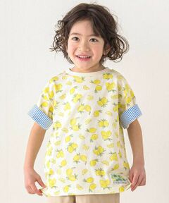 SLAP SLIP / スラップ スリップ Tシャツ | 【お揃い】くるまレモンいきもの総柄Tシャツ(80~130cm)