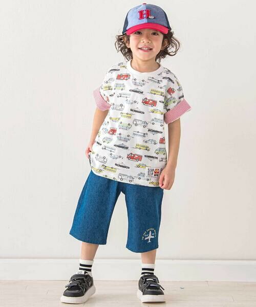 SLAP SLIP / スラップ スリップ Tシャツ | 【お揃い】くるまレモンいきもの総柄Tシャツ(80~130cm) | 詳細1