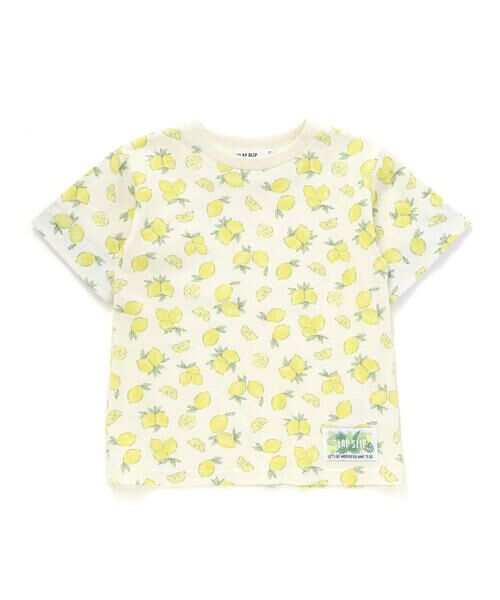 SLAP SLIP / スラップ スリップ Tシャツ | 【お揃い】くるまレモンいきもの総柄Tシャツ(80~130cm) | 詳細8