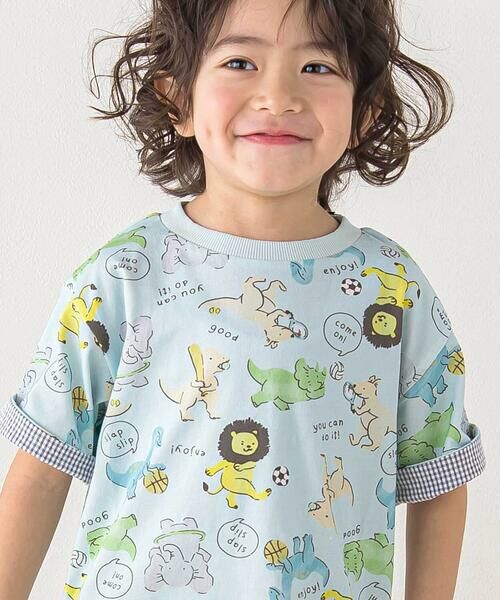 SLAP SLIP / スラップ スリップ Tシャツ | 【お揃い】くるまレモンいきもの総柄Tシャツ(80~130cm) | 詳細17