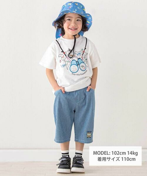 SLAP SLIP / スラップ スリップ Tシャツ | メッシュ双眼鏡刺しゅうモチーフプリントTシャツ(80~130cm) | 詳細1