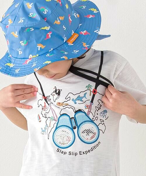 SLAP SLIP / スラップ スリップ Tシャツ | メッシュ双眼鏡刺しゅうモチーフプリントTシャツ(80~130cm) | 詳細2