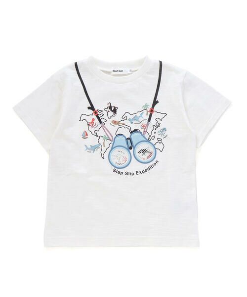 SLAP SLIP / スラップ スリップ Tシャツ | メッシュ双眼鏡刺しゅうモチーフプリントTシャツ(80~130cm) | 詳細3