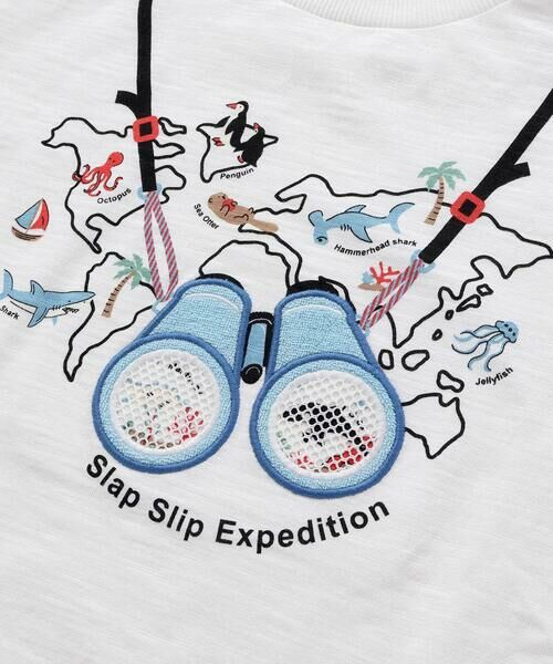 SLAP SLIP / スラップ スリップ Tシャツ | メッシュ双眼鏡刺しゅうモチーフプリントTシャツ(80~130cm) | 詳細5