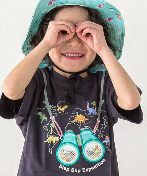 SLAP SLIP / スラップ スリップ Tシャツ | メッシュ双眼鏡刺しゅうモチーフプリントTシャツ(80~130cm) | 詳細12