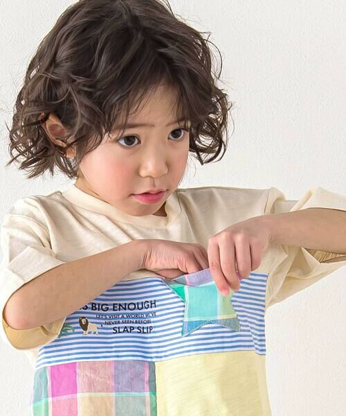 SLAP SLIP / スラップ スリップ Tシャツ | 星ポケット切り替えTシャツ(80~130cm) | 詳細12