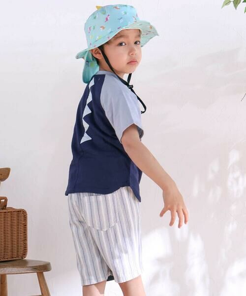 SLAP SLIP / スラップ スリップ Tシャツ | 飛行機クルマ恐竜刺しゅうプリントラグランTシャツ(80~130cm) | 詳細12