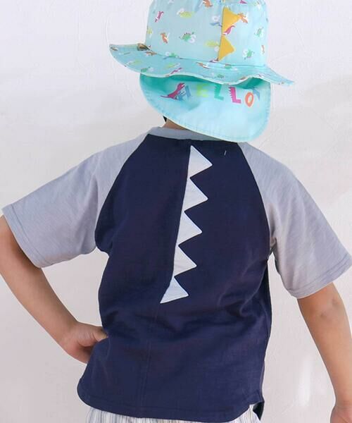 SLAP SLIP / スラップ スリップ Tシャツ | 飛行機クルマ恐竜刺しゅうプリントラグランTシャツ(80~130cm) | 詳細14