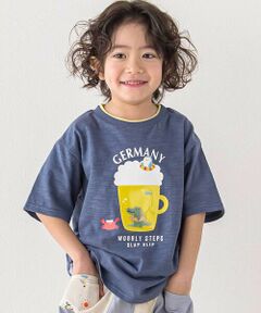 SLAP SLIP / スラップ スリップ Tシャツ | 【お揃い】ドイツイタリアフランスいろいろモチーフ無地ボーダー半袖Tシャツ(80~130cm)