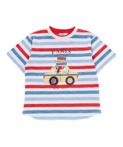 SLAP SLIP / スラップ スリップ Tシャツ | 【お揃い】ドイツイタリアフランスいろいろモチーフ無地ボーダー半袖Tシャツ(80~130cm)