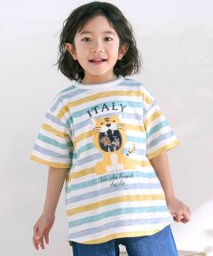 SLAP SLIP / スラップ スリップ Tシャツ | 【お揃い】ドイツイタリアフランスいろいろモチーフ無地ボーダー半袖Tシャツ(80~130cm)