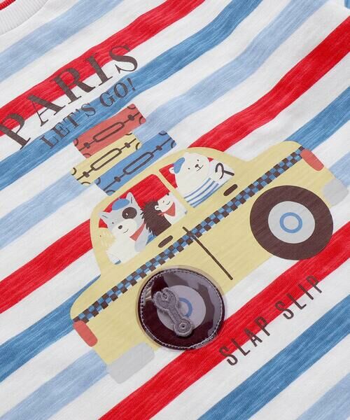 SLAP SLIP / スラップ スリップ Tシャツ | 【お揃い】ドイツイタリアフランスいろいろモチーフ無地ボーダー半袖Tシャツ(80~130cm) | 詳細8